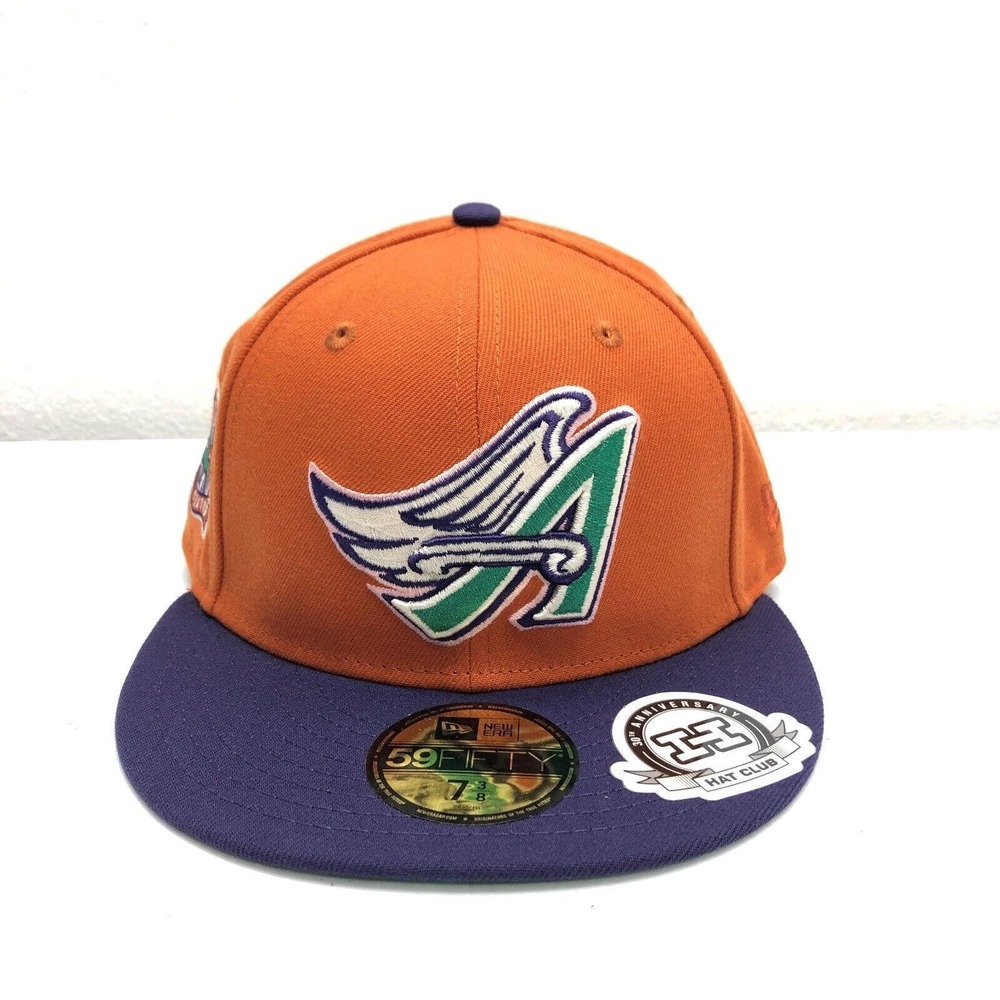 Anaheim Angels Hat Cap Fitted Mens 7 3/8 Orange MLB Baseball 59FIFTY New Era